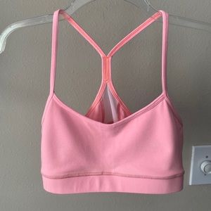 Lululemon Flow Y bra luon mesh coral sz 10